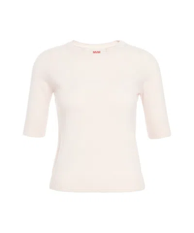 Mvm Fine-knit Sweater With Round Neckline In Multi