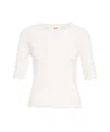 Mvm Fine-knit Sweater With Round Neckline In White