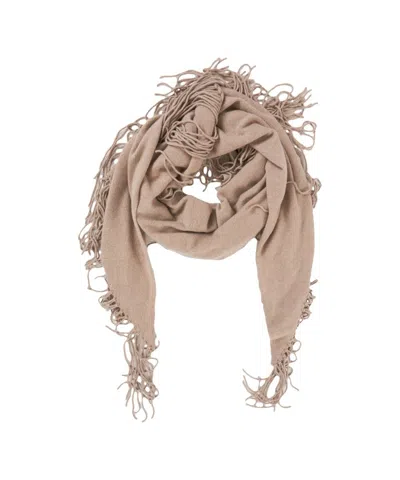 Mvm Fringed Scarf In Brown