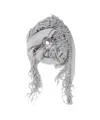 Mvm Fringed Scarf In Gray