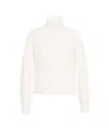 Mvm High Turtleneck Knit Sweater In White