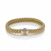 Mvm Italy Women's Hand Made Florentine Mesh Bangle Gold In Gold