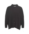 Mvm Knit Shirt With Classic Collar In Black