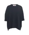 Mvm Oversized Knit Sweater In Blue