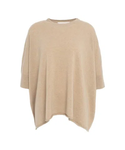 Mvm Oversized Knit Sweater In Neutral
