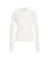 Mvm Polo Collar Knit Sweater In White