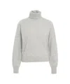 Mvm Soft Knit Dolcevita Sweater In Gray