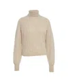 Mvm Soft Knit Dolcevita Sweater In Neutral