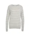 Mvm Striped Knit Sweater In Gray