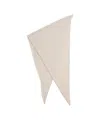 Mvm Triangular Beige Knit Scarf In Neutral