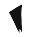 Mvm Triangular Black Knit Scarf In Black
