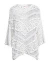 Mvm Woman Sweater White Size 8 Cotton In White