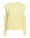 Mvm Woman Sweater Yellow Size 10 Viscose, Polyester
