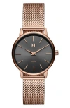 Mvmt Avenue Mesh Strap Watch, 28mm In Gold