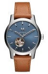 MVMT MVMT CLASSIC II AUTOMATIC LEATHER STRAP WATCH, 42MM