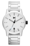 Mvmt Men's Classic Ii White Ceramic Bracelet Watch ,44mm In White