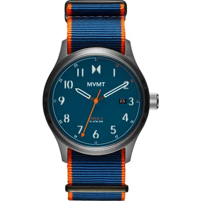 Mvmt Field Ii Nylon Strap Watch, 41mm In Blue