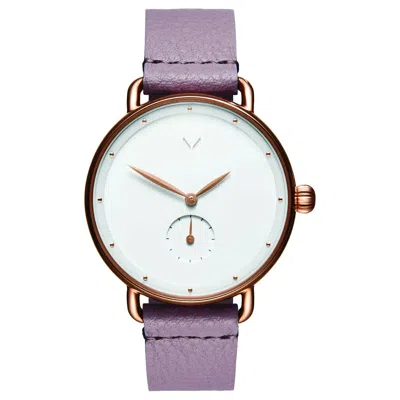 Mvmt Purple Leather Watch