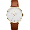 Mvmt Men's Legacy Slim Brown Leather Strap Watch 42mm