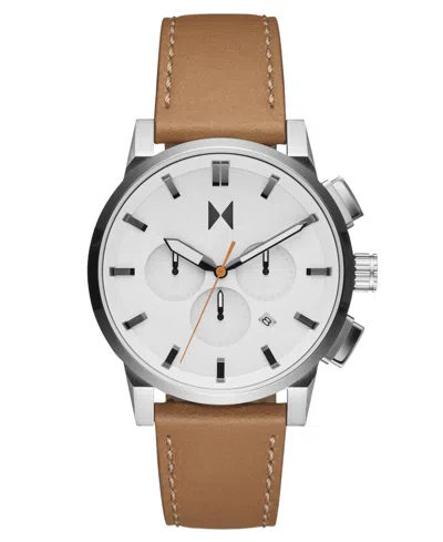 Mvmt Men's Chrono Ii Brown Leather Strap Watch 44mm