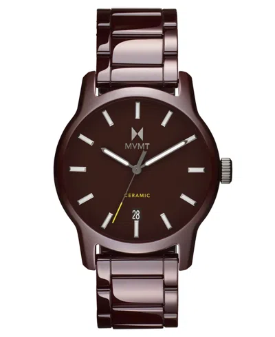 MVMT MEN'S CLASSIC II DARK RED CERAMIC BRACELET WATCH, 44MM