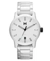 Mvmt Men's Classic Ii White Ceramic Bracelet Watch ,44mm In White