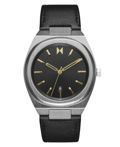 Mvmt Men's Odyssey Ii Black Leather Strap Watch ,40mm