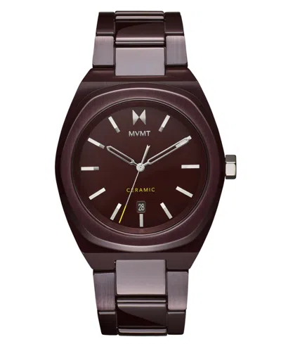 MVMT MEN'S ODYSSEY II DARK RED CERAMIC BRACELET WATCH, 40MM