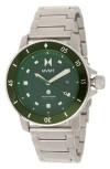 Mvmt Watches Cali Diver Solar Bracelet Watch, 50mm In Green