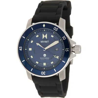 Mvmt Watches Cali Diver Solar Silicone Bracelet Watch, 50mm In Blue