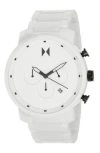 Mvmt Watches Chrono Ceramic Bracelet Watch, 45mm In Gloss White