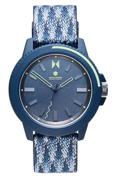 Mvmt Watches Mvmt Ocean Plastic Nylon Strap Watch, 45mm In Blue