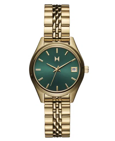 Mvmt Women's Ionic Plated Gold-tone Stainless Steel Watch 30mm In Green