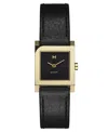 Mvmt Women's Marquee Square Black Leather Strap Watch, 22mm