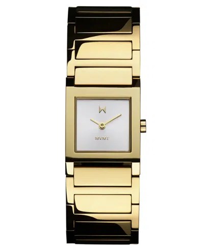 MVMT WOMEN'S MARQUEE SQUARE GOLD TONE STAINLESS STEEL BRACELET WATCH, 22MM