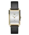 Mvmt Women's Signature Square Black Leather Strap Watch ,24mm In Black