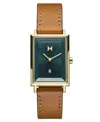 Mvmt Women's Signature Square Brown Leather Watch 24mm In Brown