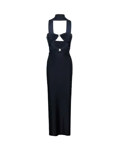 Mvp Wardarobe Vestito Midi Luna Con Cutout Nero In 9000