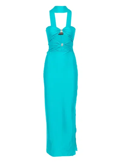 Mvp Wardrobe Bead-embellished Maxi Dress In Blue