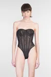 Mvp Wardrobe Stretch Nylon Bustier Top