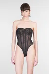 Mvp Wardrobe Stretch Nylon Bustier Top