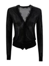 Mvp Wardrobe Cardigan Sweater With Lace Detail