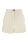 Mvp Wardrobe Cotton And Silk Bermuda Shorts In Beige