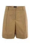 Mvp Wardrobe Cotton Shorts With Darts