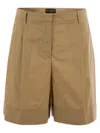 Mvp Wardrobe Cotton Shorts With Darts
