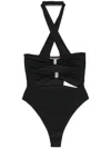 Mvp Wardrobe Cut-out Bodysuit In Black