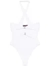 Mvp Wardrobe Cut-out Bodysuit In White