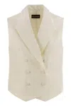 Mvp Wardrobe Double-breasted Cotton And Silk Waistcoat