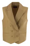 Mvp Wardrobe Double-breasted Cotton And Silk Waistcoat