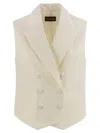 Mvp Wardrobe Double-breasted Cotton And Silk Waistcoat